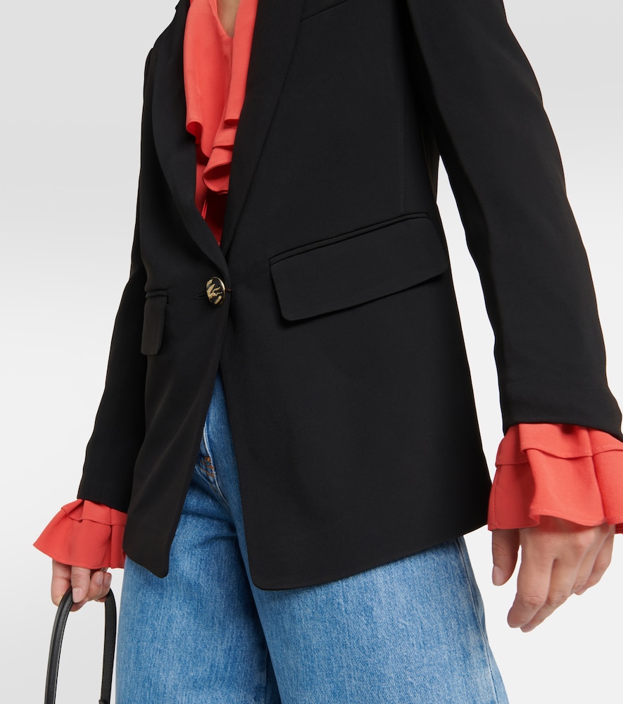 Single-breasted cady blazer