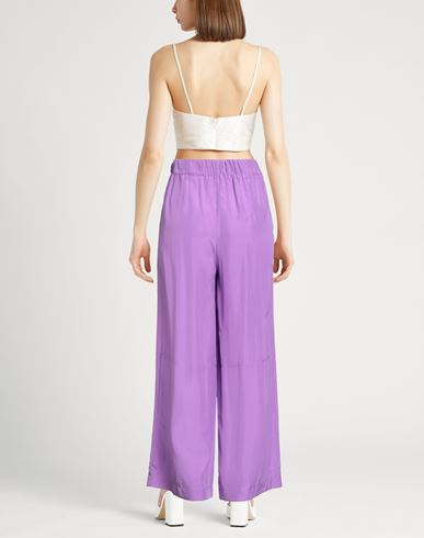Crème Woman Pants Mauve Size 6 Silk