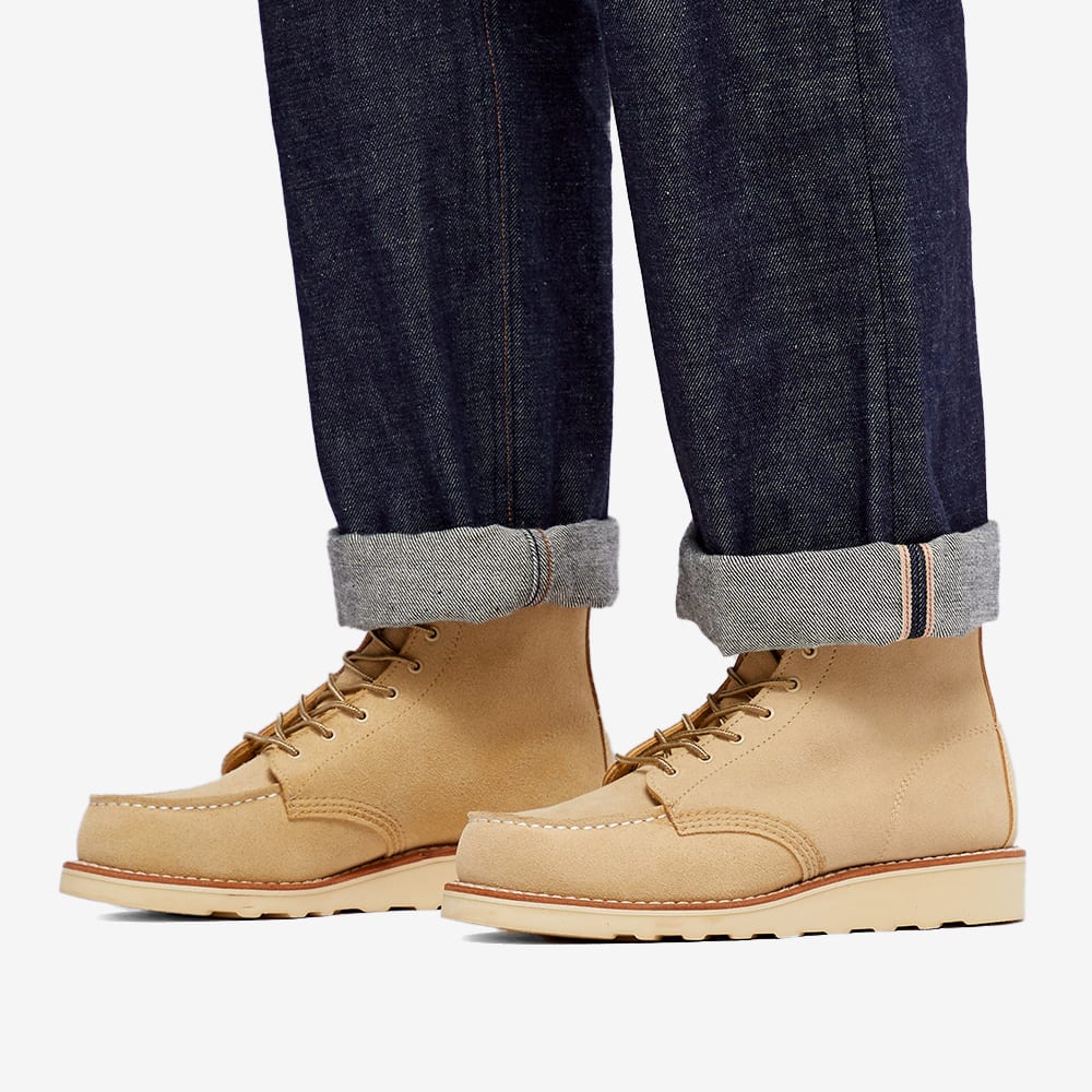 Women's 6" Classic Moc Boot in Cream Abiline, Size UK 3 