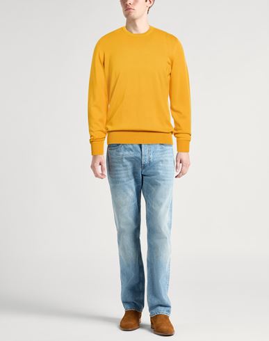 Man Sweater Marigold Size 36 Merino Wool