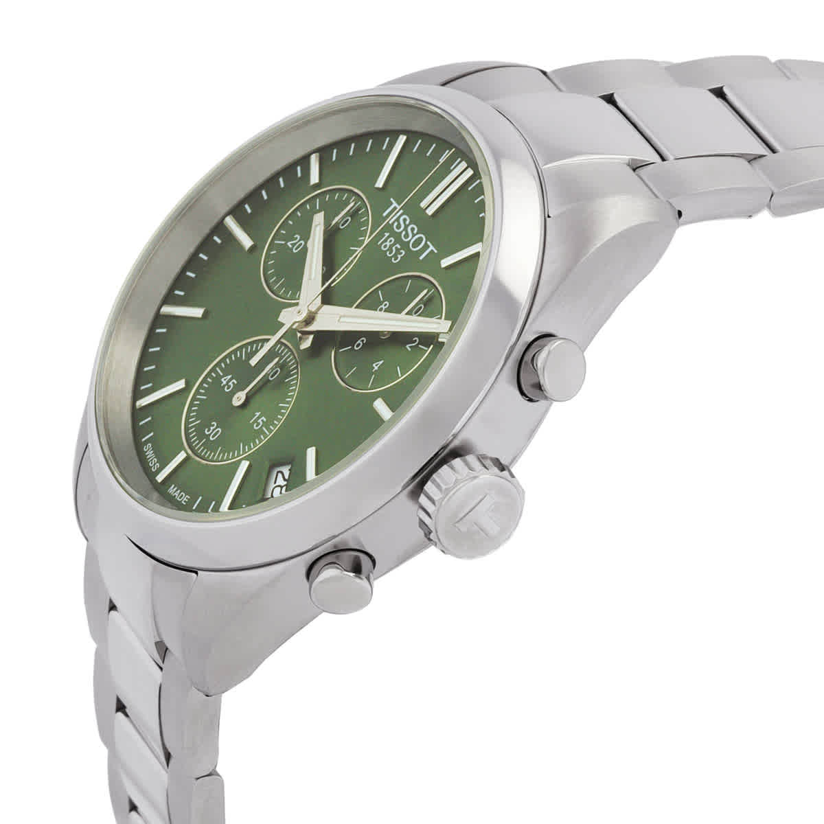 PR 100 Chronograph Quartz Green Dial Mens Watch T150.417.11.091.00