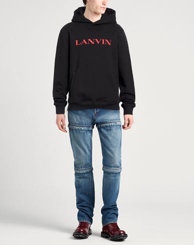 Man Sweatshirt Black Size L Cotton