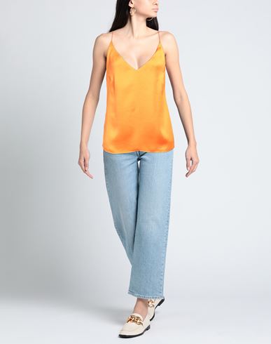 The Nina Studio Woman Top Orange Size 2 Polyester