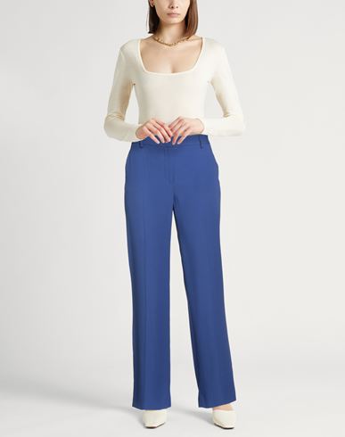 Woman Pants Blue Size 4 Acetate, Viscose