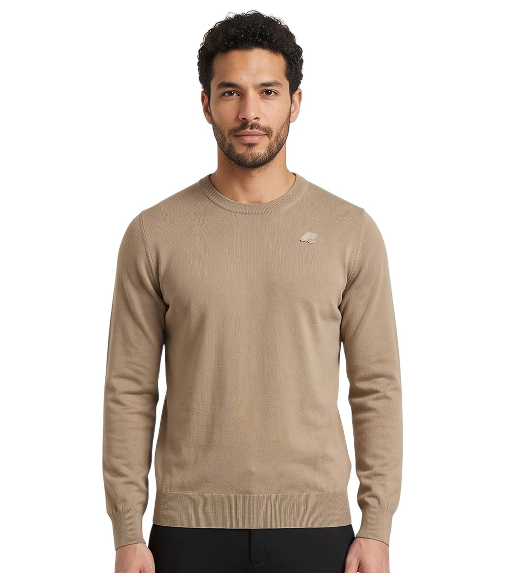Beige Crew Neck Sweater