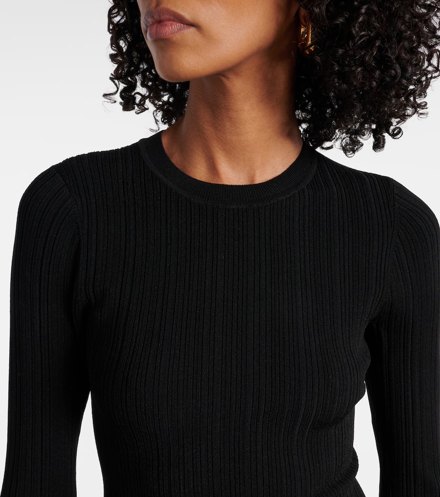 Vaughn satin-trimmed midi dress