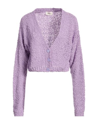 Woman Cardigan Lilac Size ONESIZE Cotton, Polyester