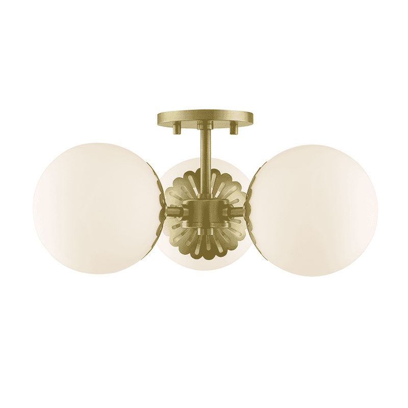 Mitzi Paige 3-Light Ceiling Light in Aged Bra