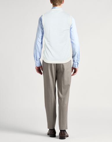 Man Cardigan Sky blue Size L Cotton