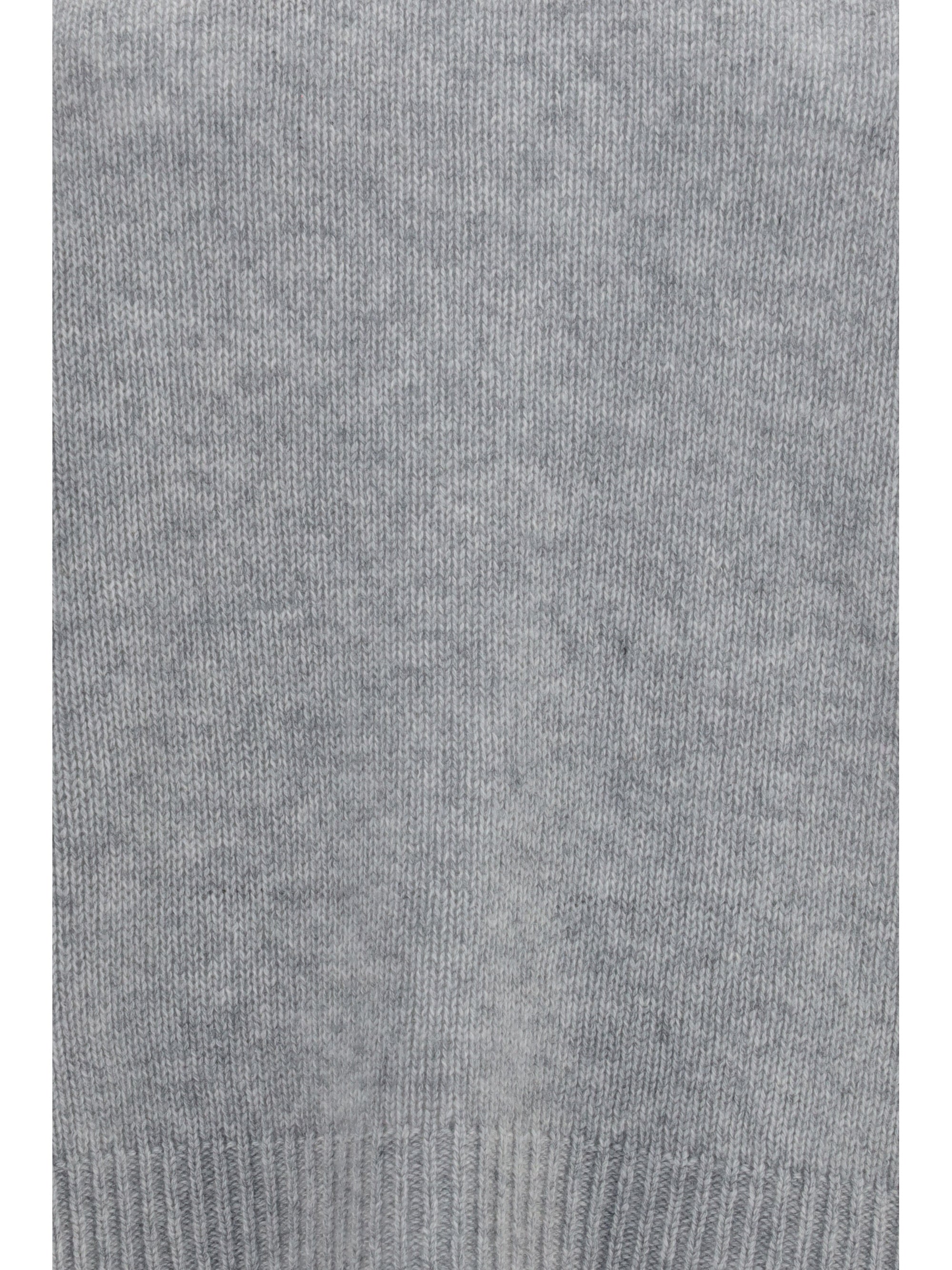 Cashmere Crewneck Sweater — Gray