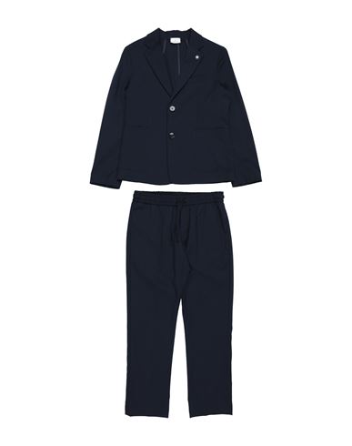 Kid Boy Suit Midnight blue Size 14 Polyester, Viscose, Elastane