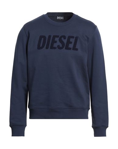 Man Sweatshirt Midnight blue Size M Cotton, Elastane