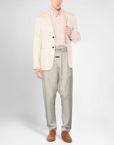 Man Pants Beige Size M Viscose, Silk