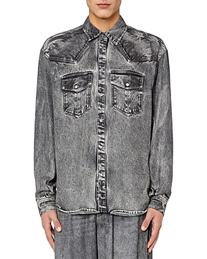 Gils Denim Long Sleeve Button Front Shirt