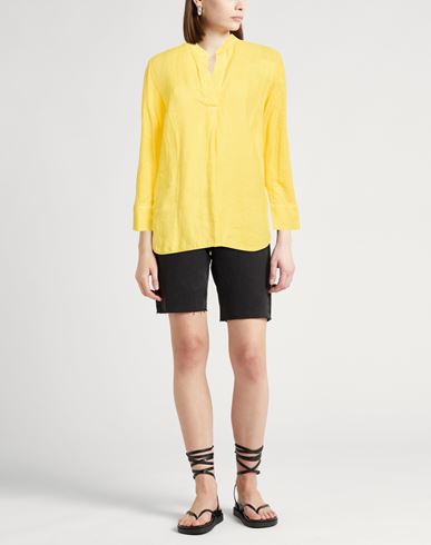 Woman Top Yellow Size S Linen