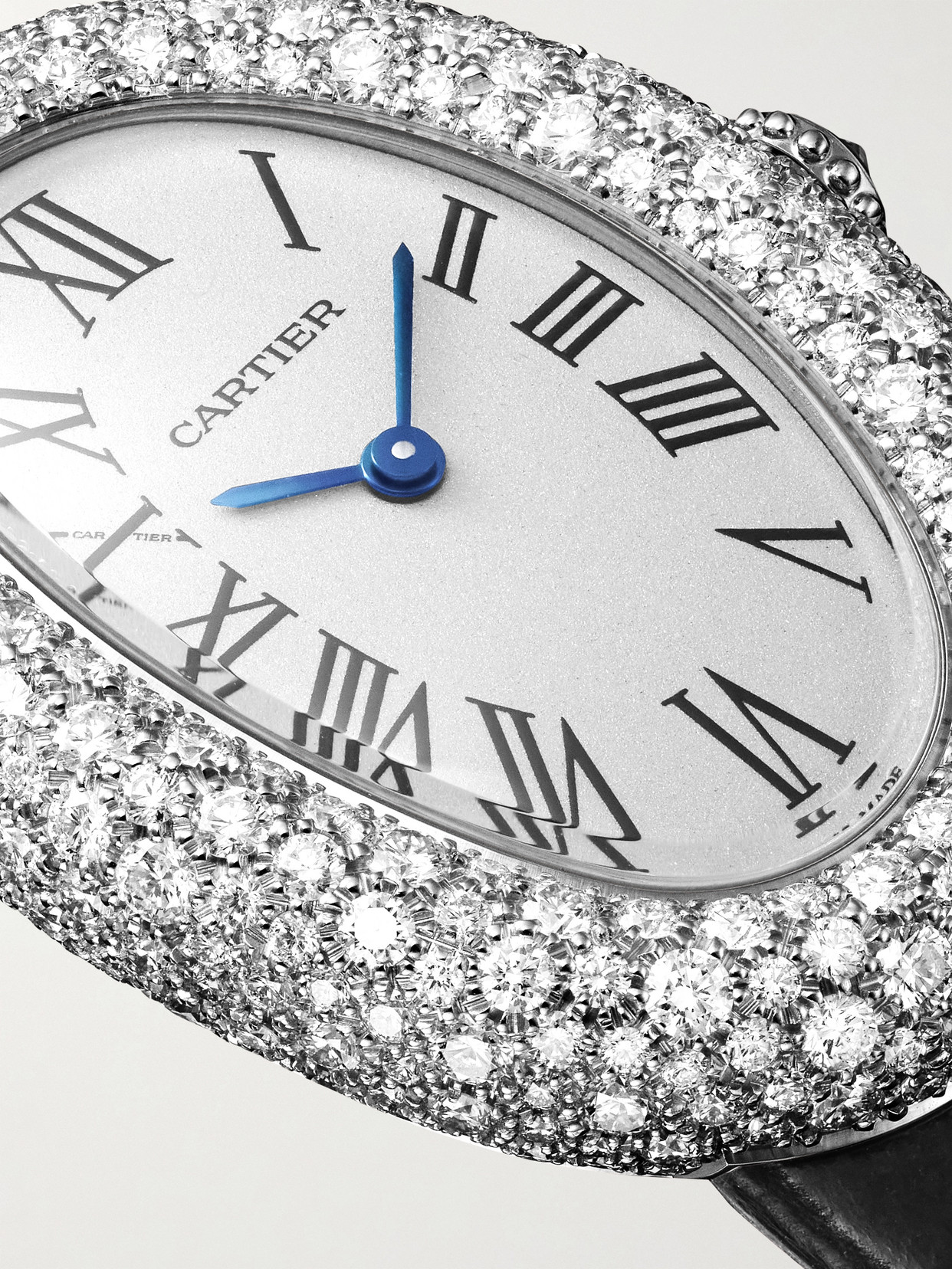 Baignoire 36mm Medium 18-karat White Gold, Alligator And Diamond Watch - One size