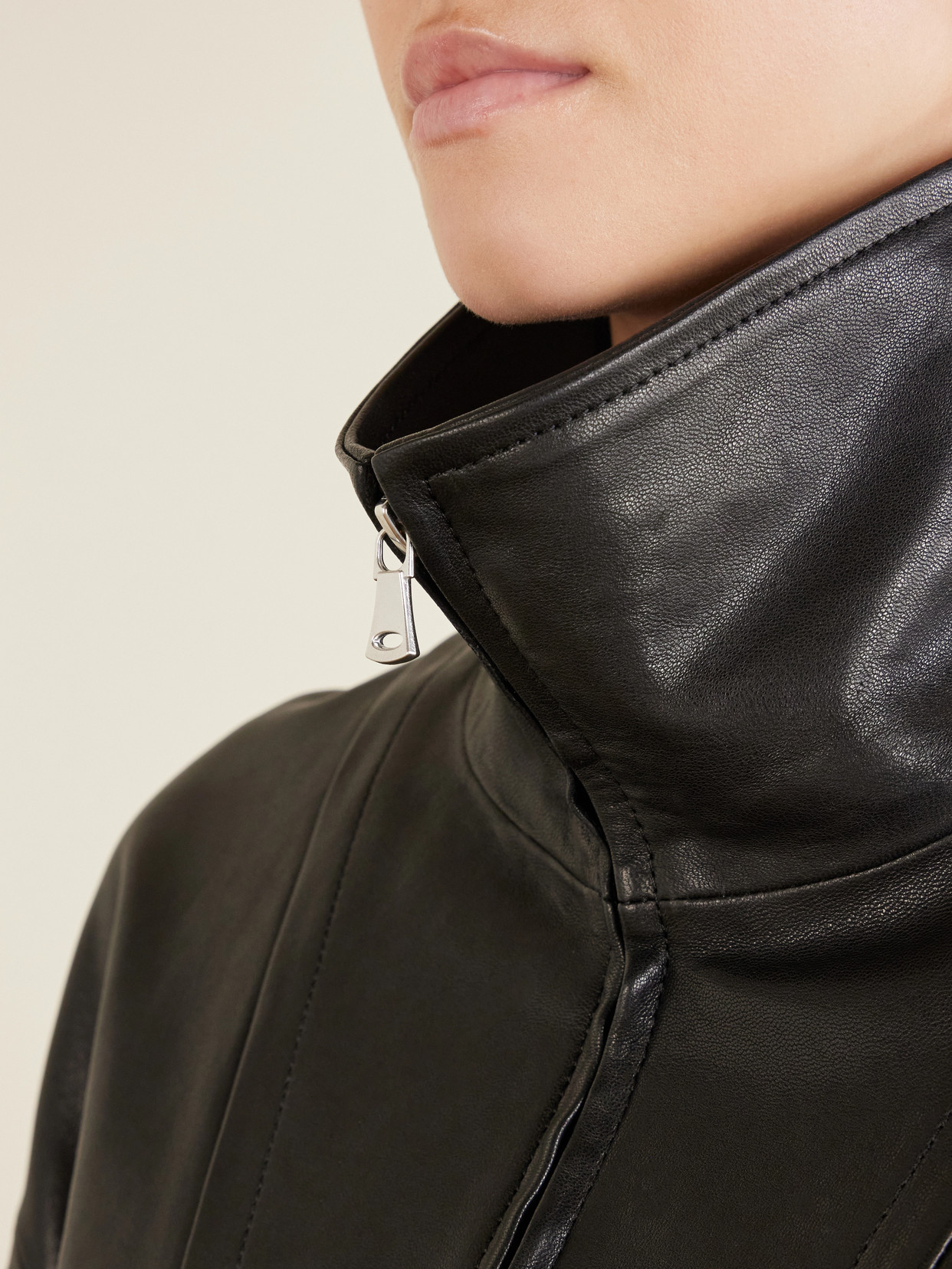 Passage Leather Jacket - Black