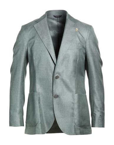 Man Blazer Deep teal Size 44 Silk