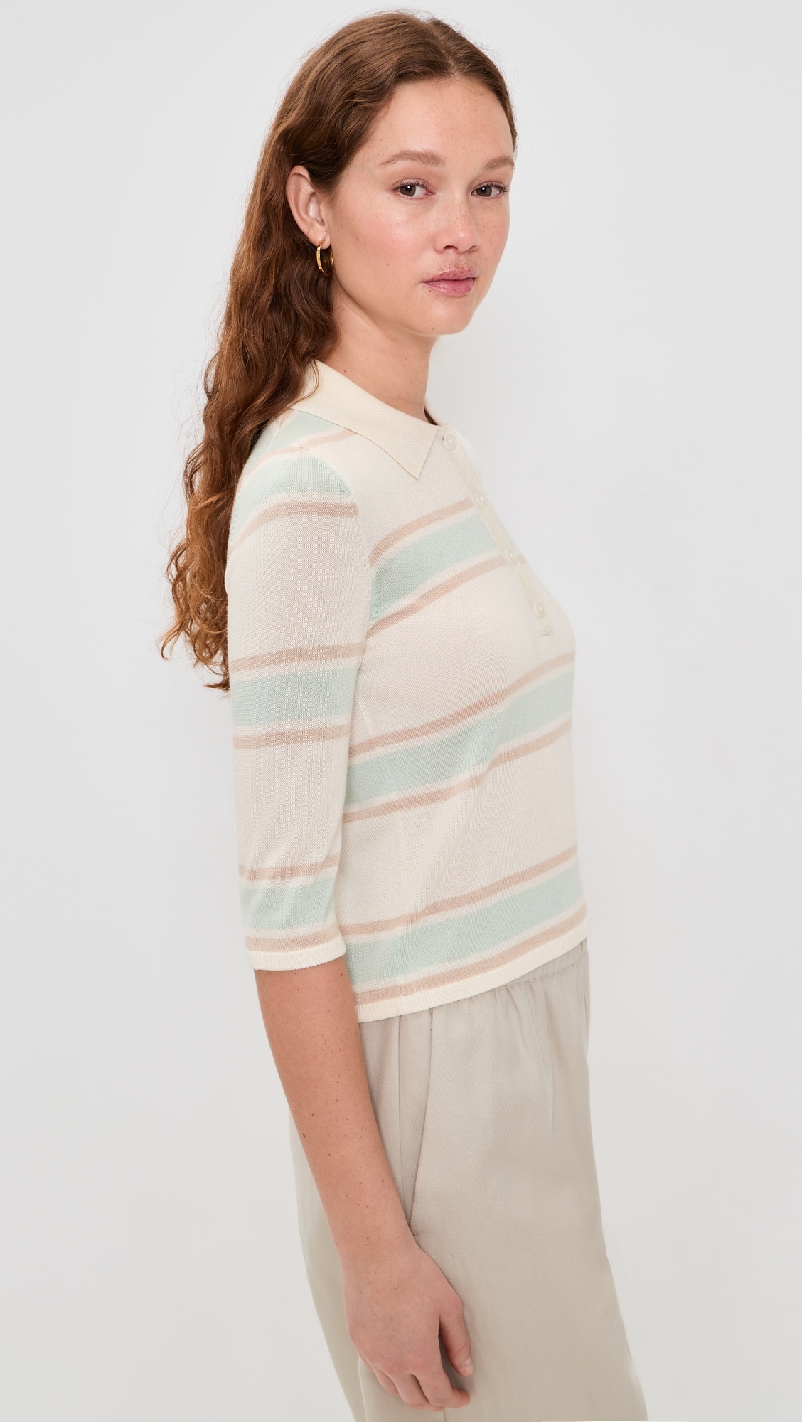 The Range Polo Top Light Mint Combo