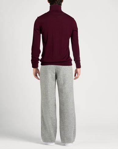 Man Turtleneck Burgundy Size 40 Merino Wool