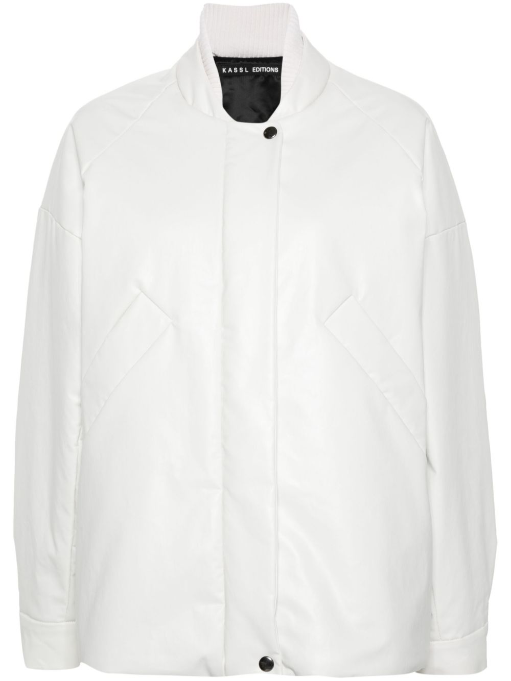 Coated padded bomber jacket - White