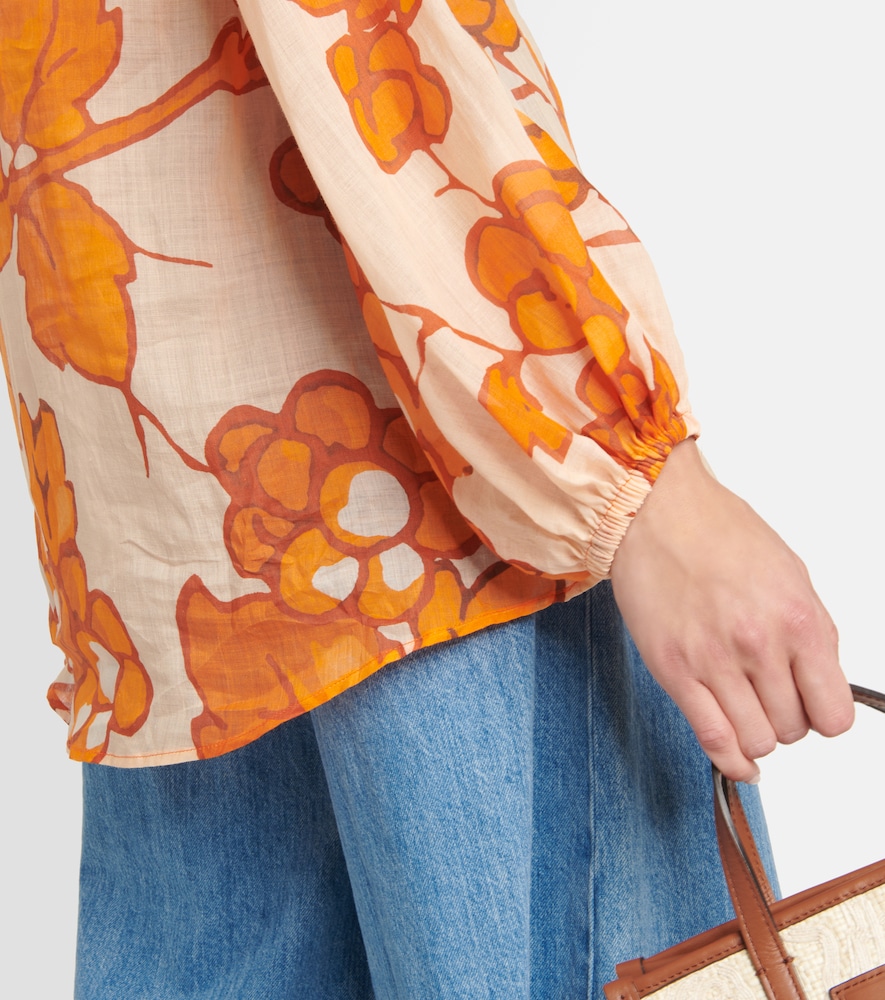 Printed ramie tunic