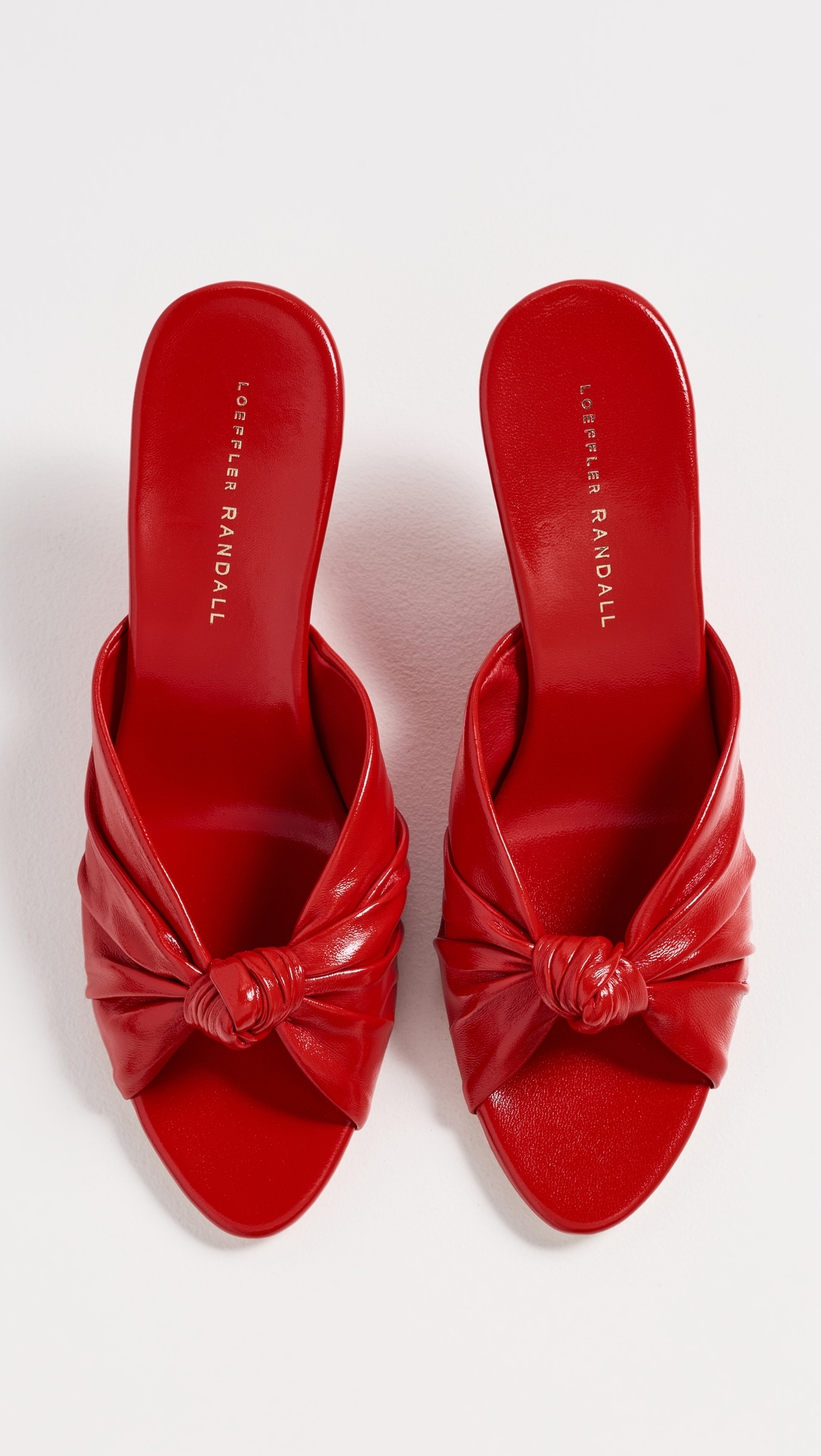 Marsy Angled Wedge Sandals Red