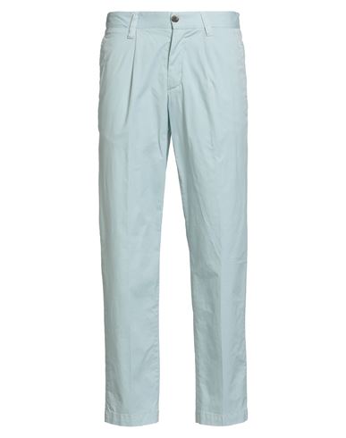 Man Pants Sky blue Size 26 Cotton, Elastane