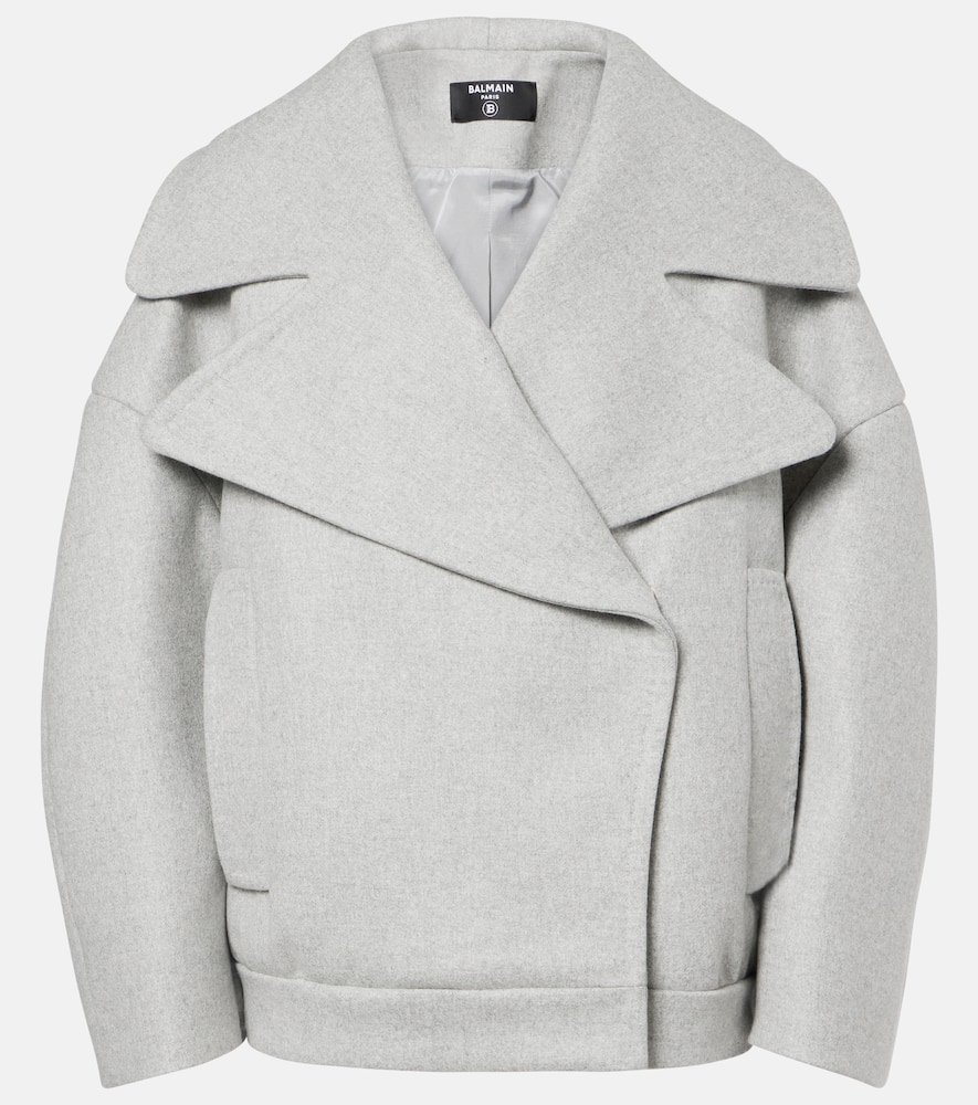 Oversized wool and cashmere peacoat