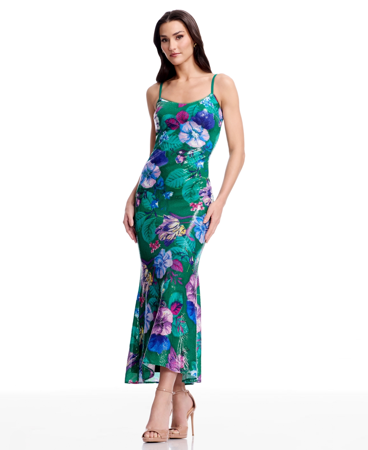 Women's Susan Scoop Neck Sheath Dress - Kelly green multi
