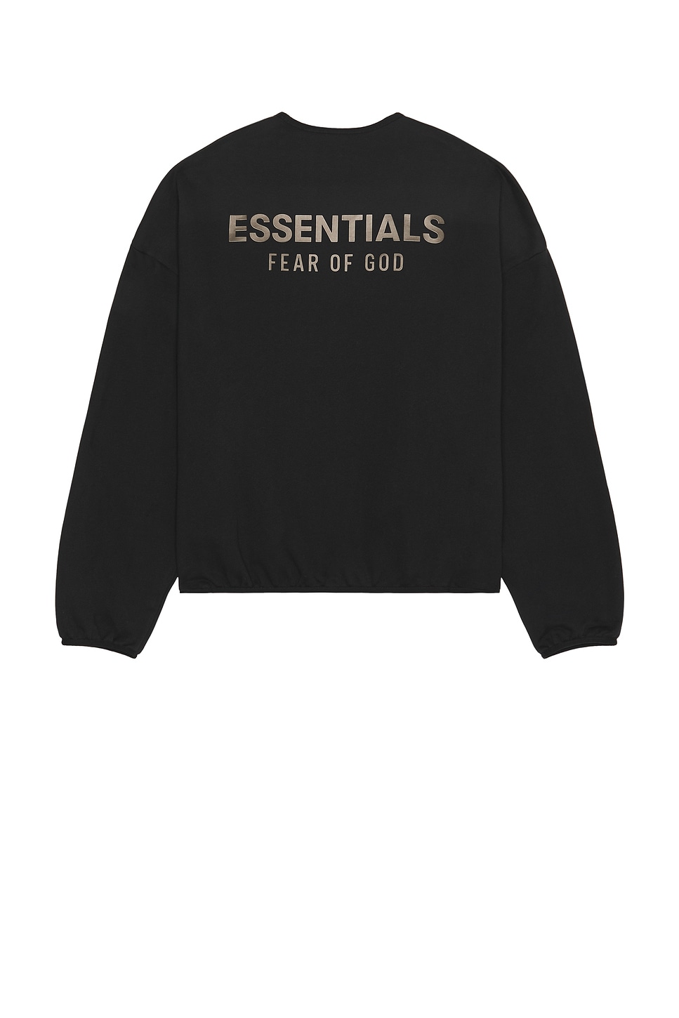 Fear of God ESSENTIALS Modern Fit Fleece Crewneck in Jet Black - Black. S also in