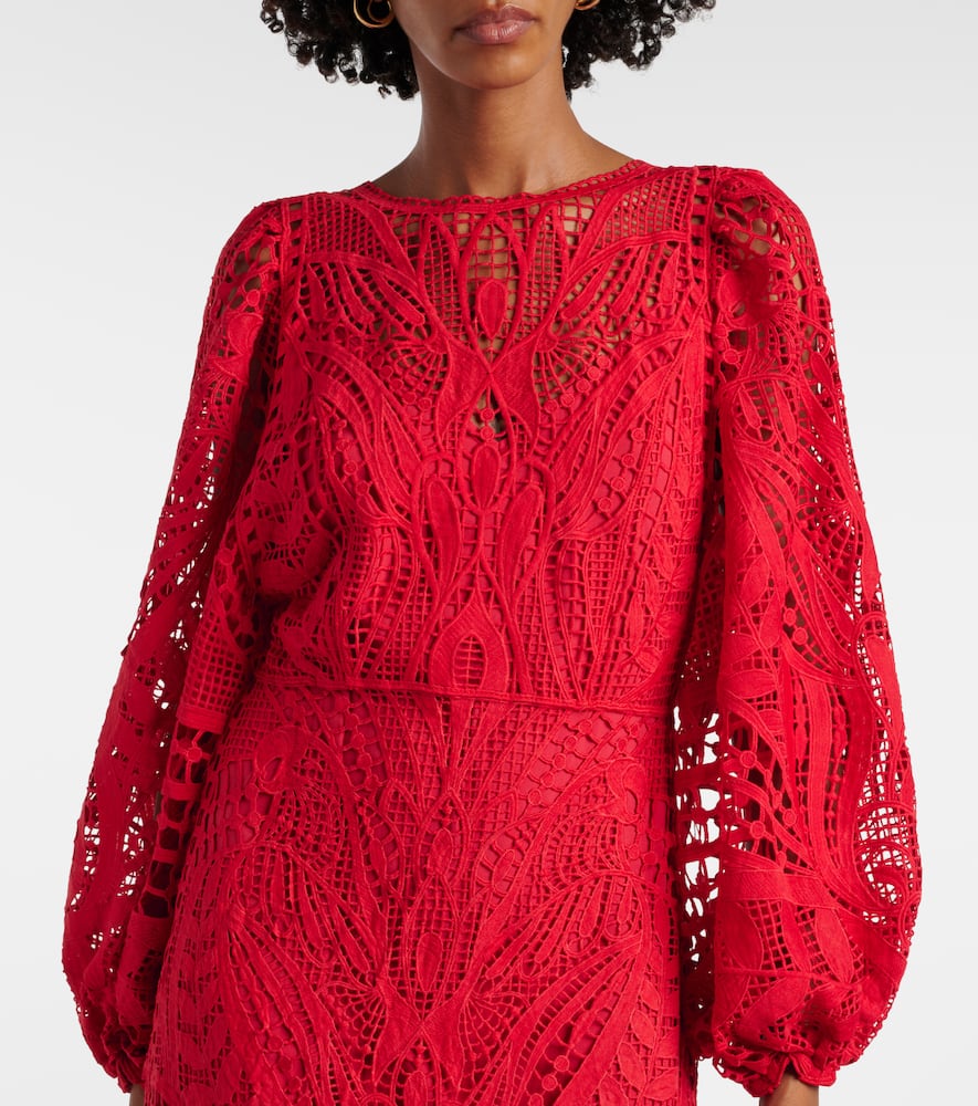 Nature guipure lace maxi dress