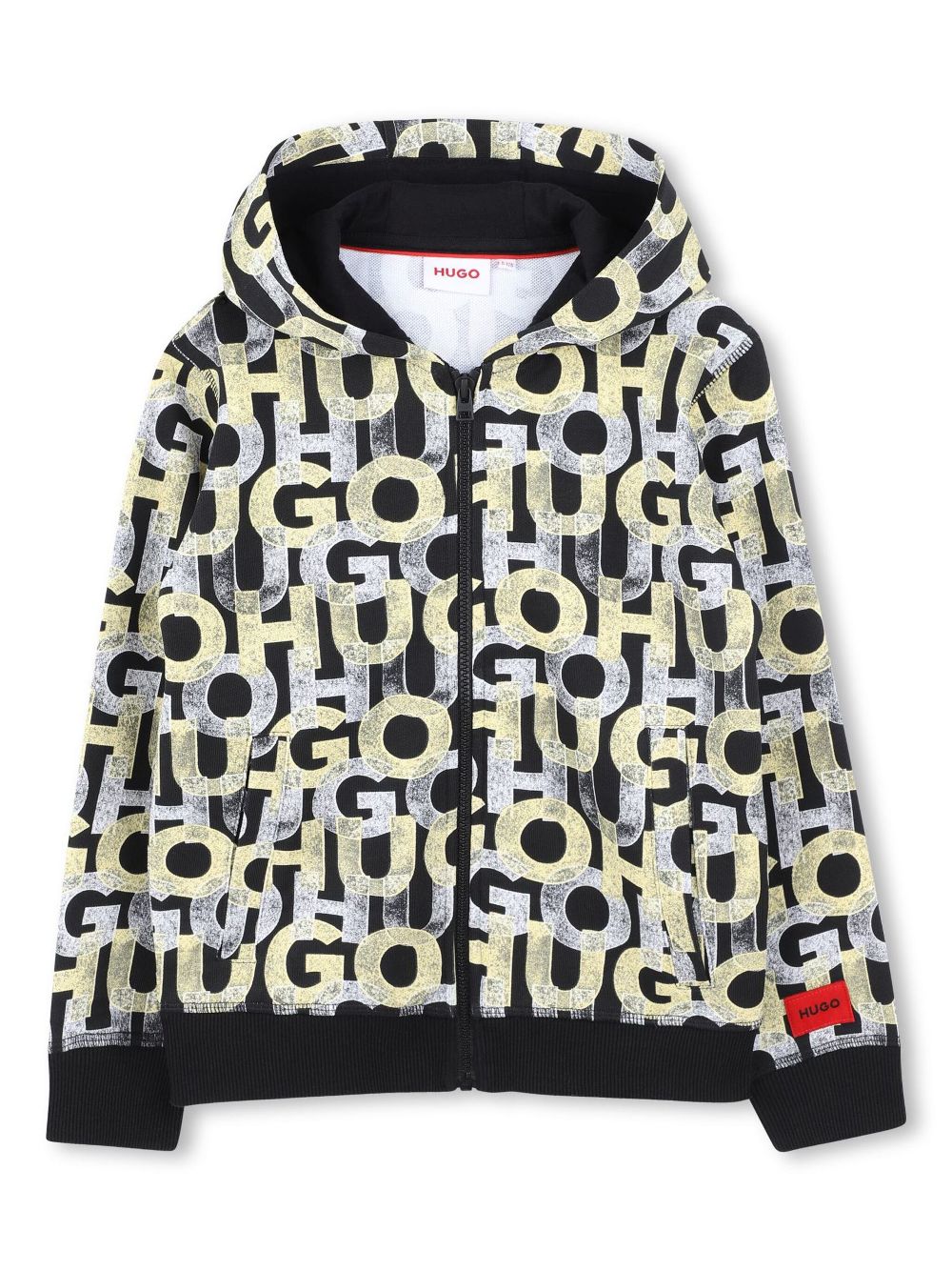 Logo-print hoodie - Black