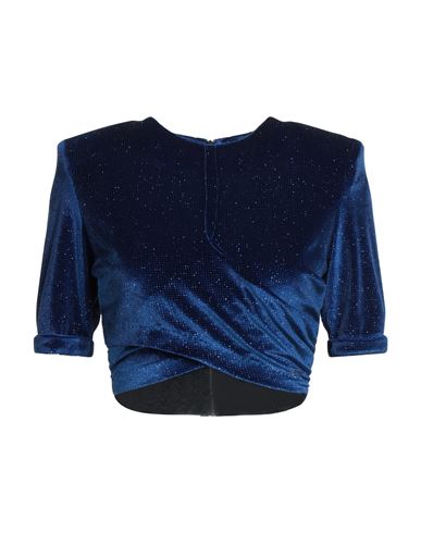 Woman Top Blue Size 4 Polyester, Elastane