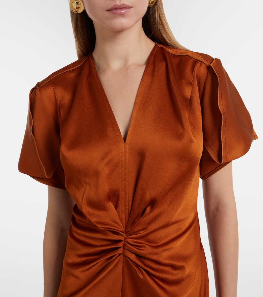 Gathered midi dress