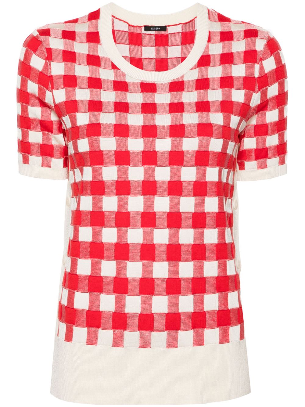 Vichy checked jumper - Neutrals