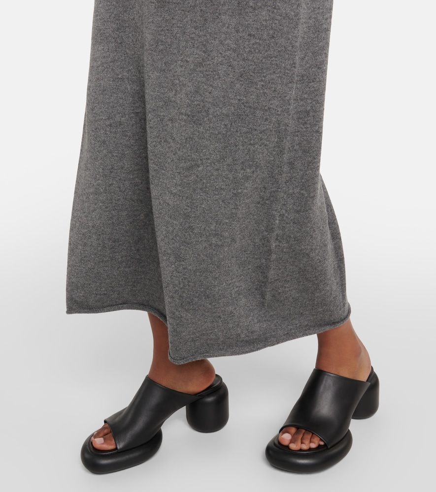 Cashmere turtleneck midi dress