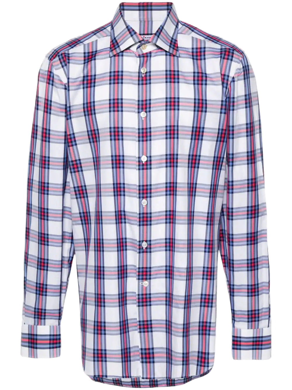 Checked Cotton Shirt — White