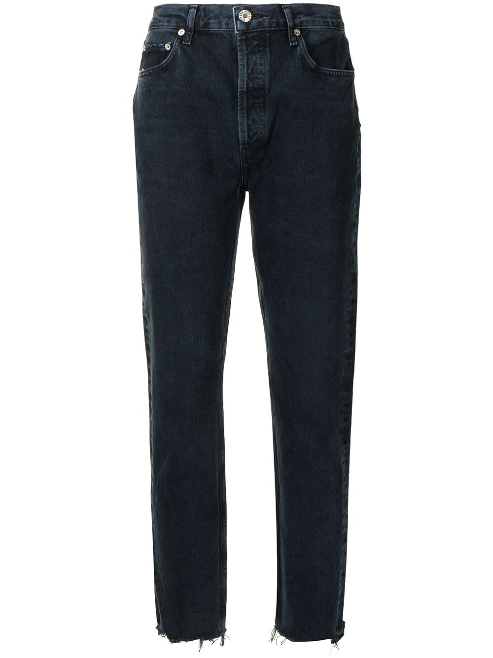 Mid-rise tapered-leg slim jeans - Blue