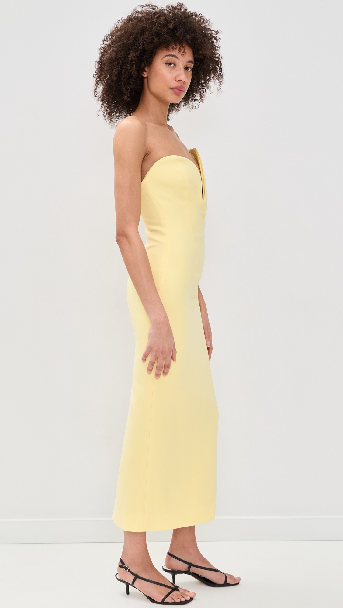 Rosalyn Midi Dress Canary Yellow