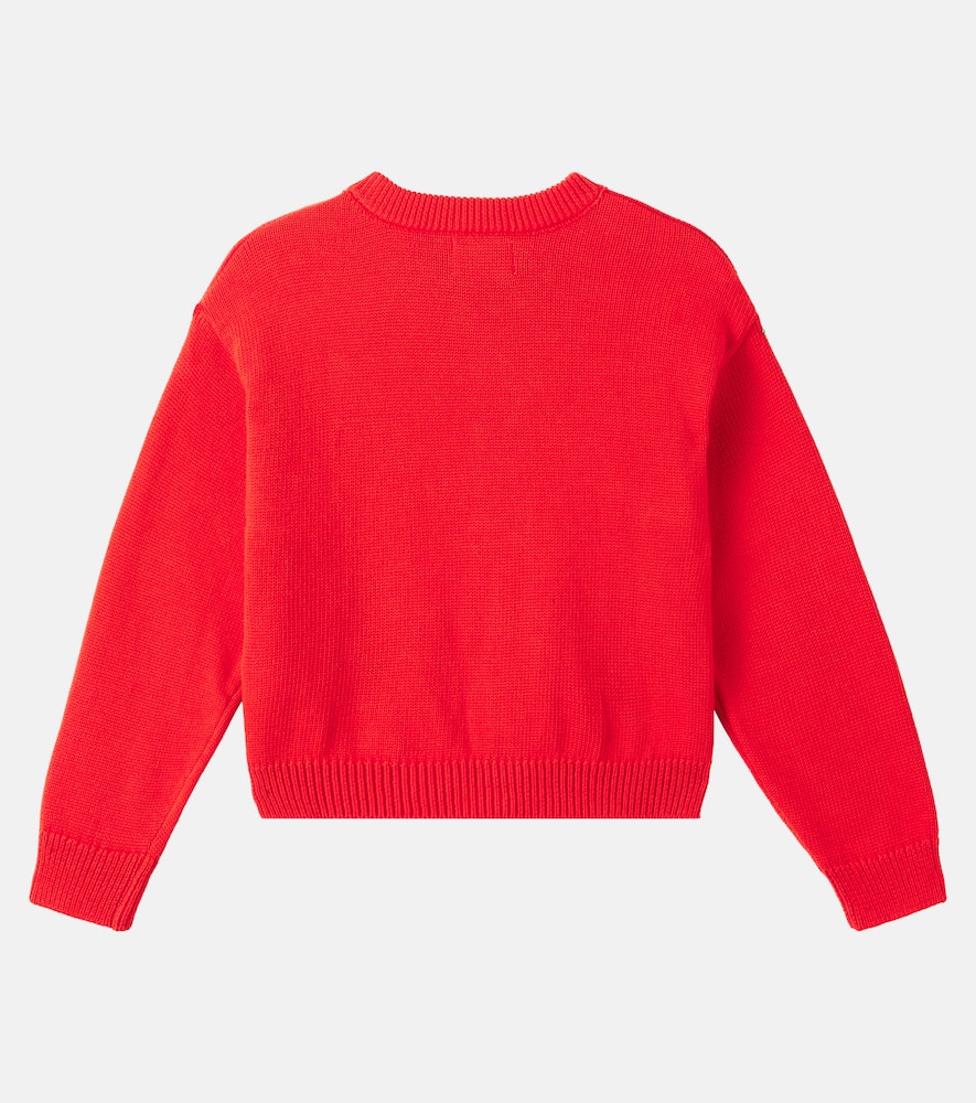 Intarsia cotton cardigan
