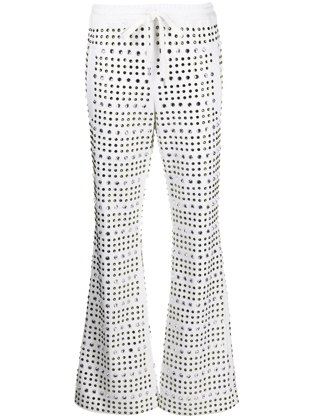 Crystal-embellished flared trousers - Multicolour