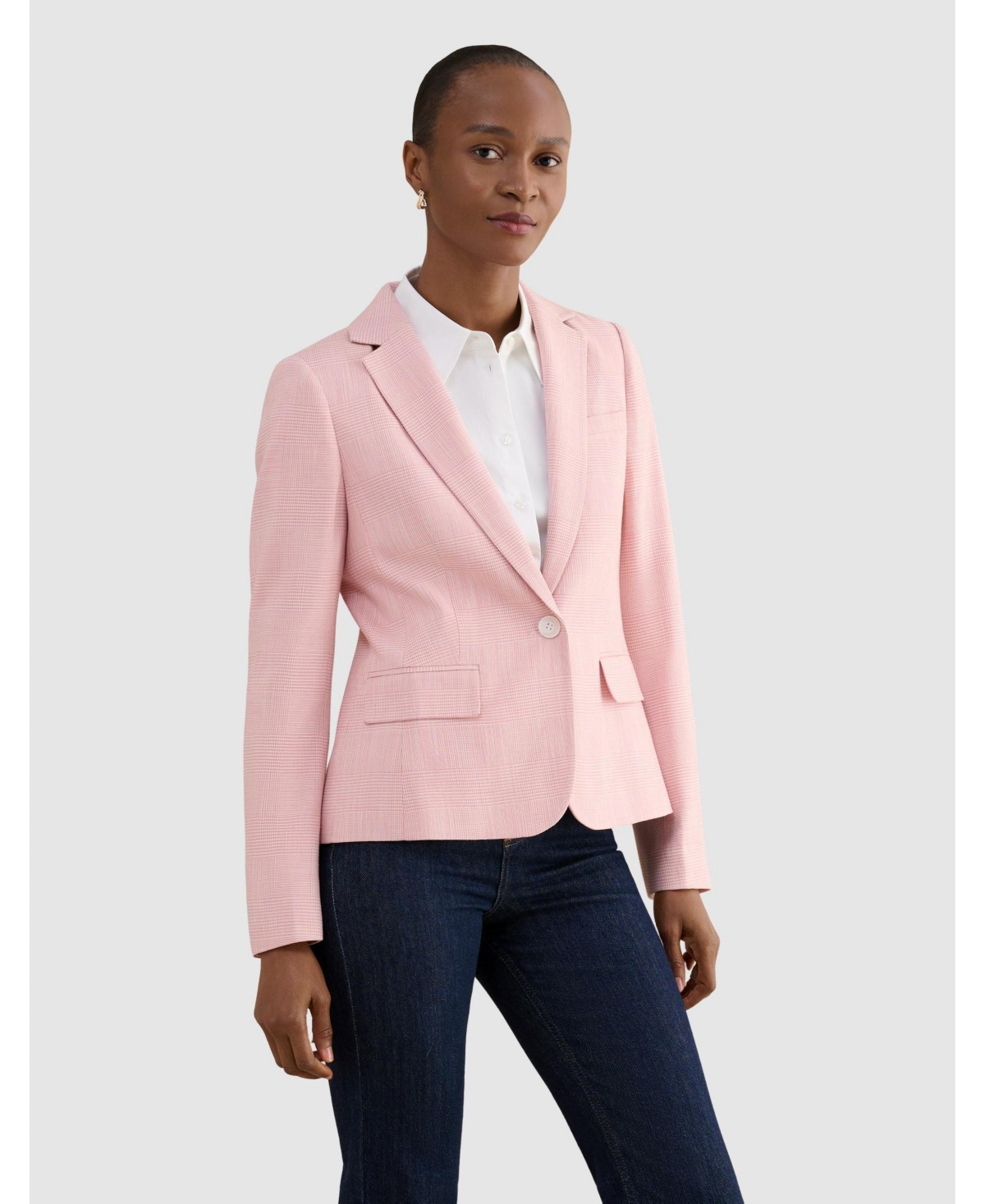 Women's Blake Single-Button Tailored Blazer - Bright Pink