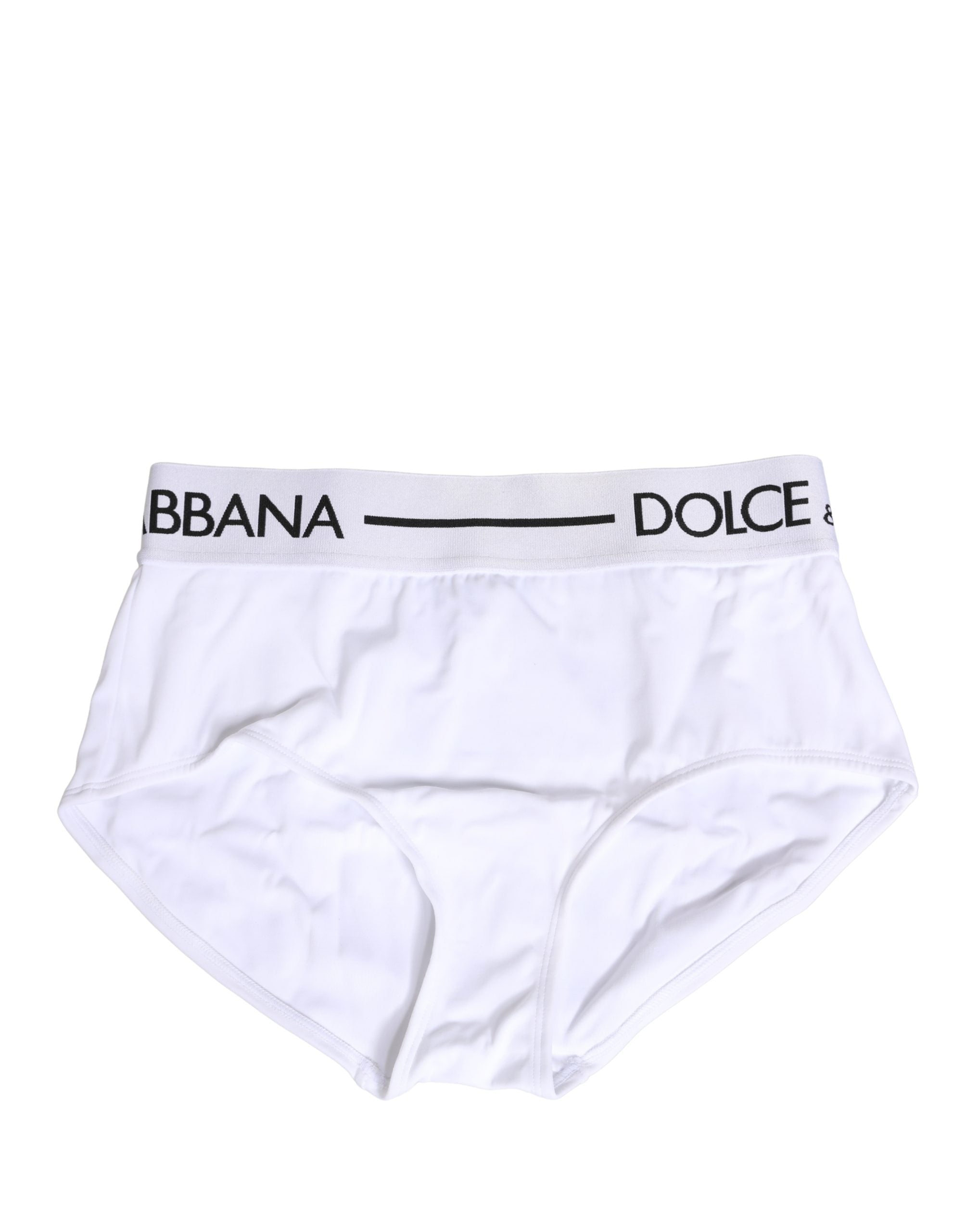 Logo-Waistband Nylon Briefs — White