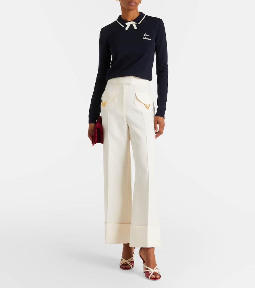 Chez virgin wool polo sweater