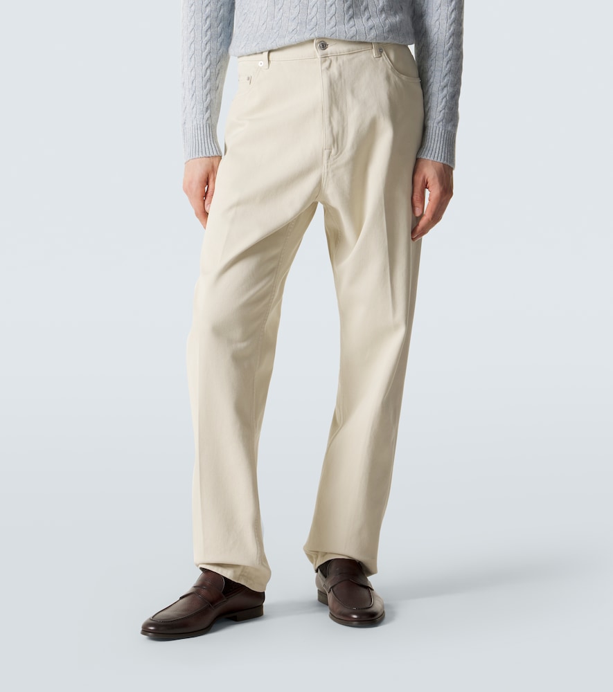 Cotton straight pants