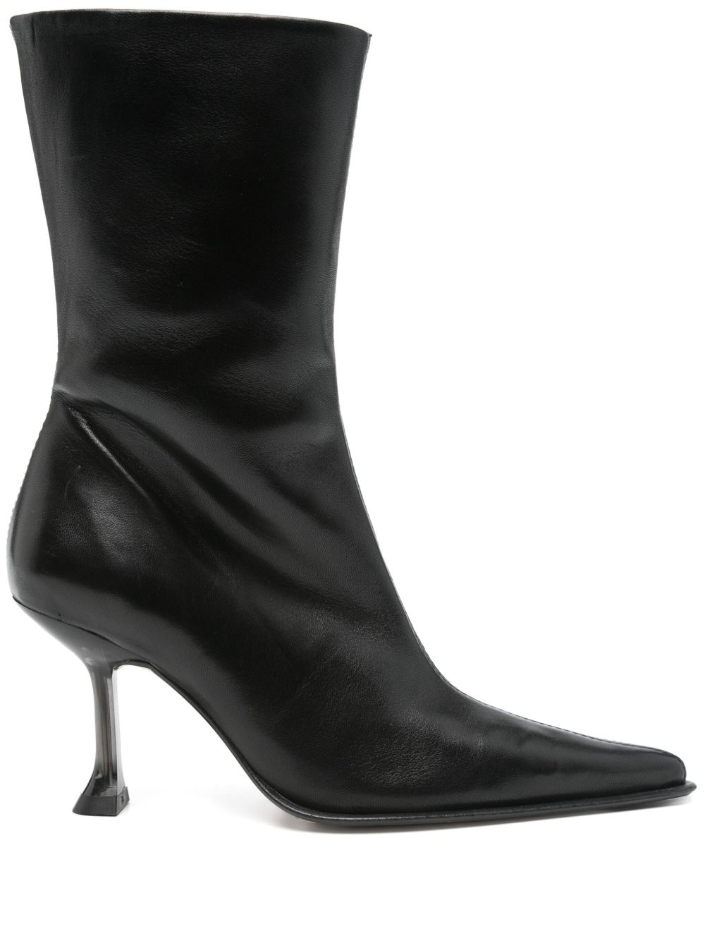 Miista 70mm leather boots - Black