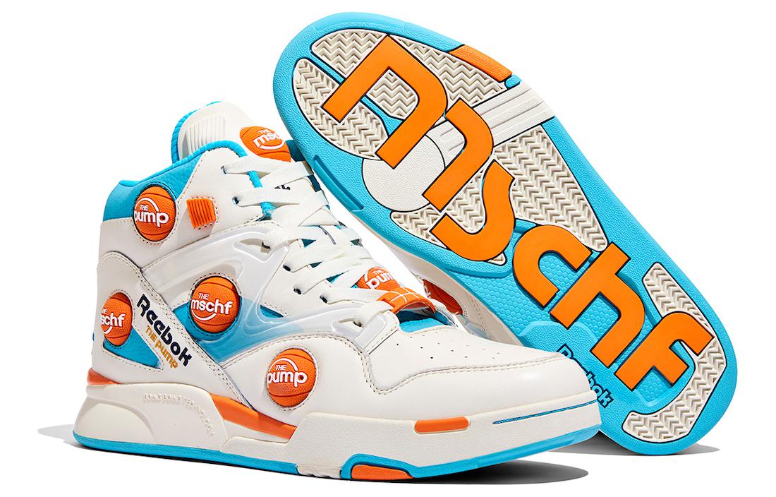 X MSCHF R Pump Omni Zone 2 'White Blue Orange'