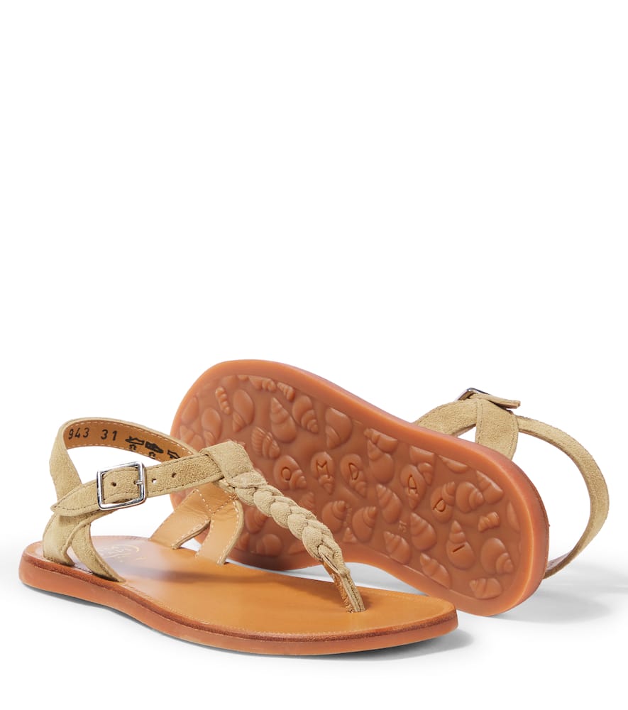 Plagette Antic suede sandals