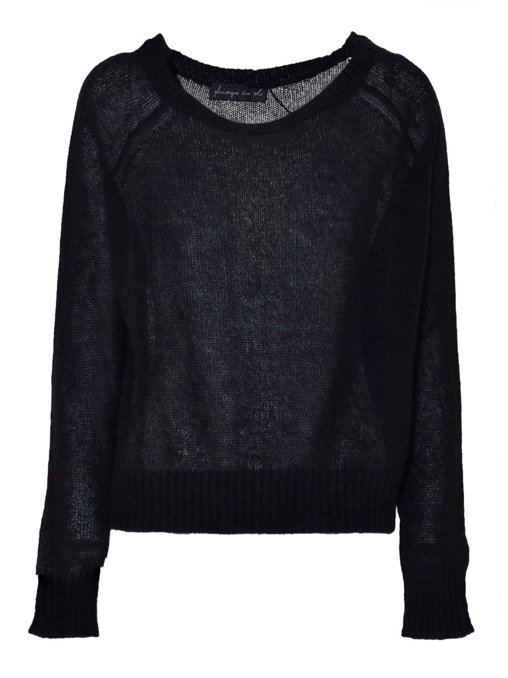 Fine-knit sweater - Black